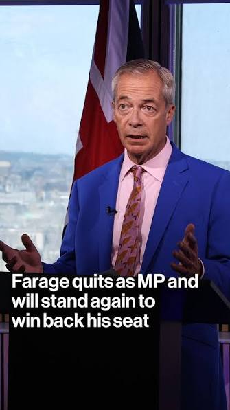 Nigel Farage has quit as an MP — vowing to fight the resulting by-election  in Clacton., The shock announcement comes after increasing scrutiny over  undeclared gifts the Reform UK leader received in ...