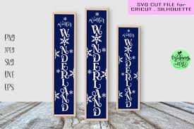 Download Winter Wonderland Vertical Sign Graphic By Midmagart Creative Fabrica PSD Mockup Templates