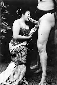 Image of ultrarealistic ultrarealistic vivid colors voluptuous drunk nude  geisha get deep blowjob from a drunk tall sumo with a huge dick - spicy.porn