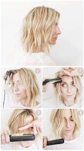 Flat Iron Hairstyles Tutorials And Tricks How To Curl Short Hair Hair Waves Short Hair Waves