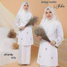 Size 34 bahu 14 dada 34 pinggul 36. Buy Xs 3xl Kurung Moden Nia Baju Kurung Akad Nikah Baju Pengantin Baju Tunang Baju Kahwin Plus Size Seetracker Malaysia