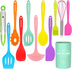 Check spelling or type a new query. Amazon Com Silicone Cooking Utensils Kitchen Utensil Set 12 Pieces Colorful Kitchen Utensils Cooking Tools Turner Tongs Spatula Spoon For Nonstick Cookware Best Kitchen Tools With Utensil Crock By Umite Chef Kitchen