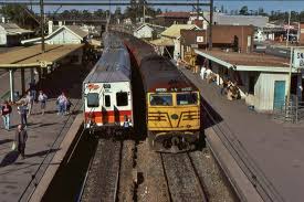 44230 On A Southern Highlands Line Passenger Train And A Sydney Bound Goninan K Set At Lidcombe Nsw 1986 Western Australia Train New South Wales