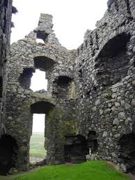 Dunskey Castle ruins interior