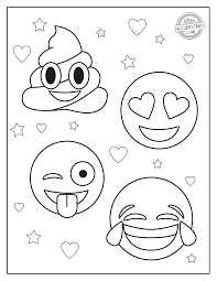 Coloring is a great activity for little camper. Funny Super Cute Emoji Coloring Pages Kids Activities Blog
