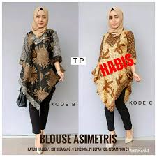 Tunik batik dress batik asimetris blouse hijab muslim. Jual Blouse Dress Batik Asimetris 1 Di Lapak Butik Batik Galuh Bukalapak