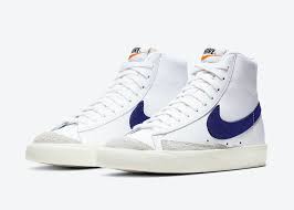Nike's latest colorway of their blazer mid '77 vintage, which adds vibrant purple swooshes, has not yet been scheduled for release, though they are expected to hit retail shelves int he coming weeks. Voltage Purple Nike Blazer Mid 77 Cz1055 105 Yankeekicks Com