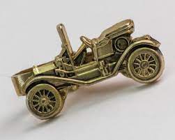 Vintage Tie Clip Ford Model T Classic Car Tie Bar Gold Tone Metal 1940s Anson For Him For Dad Car Guy Valentine S Day Model T Ford Models Classic Cars