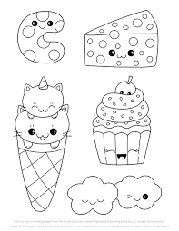 Terrific kawaii fresh food healthy. Free Kawaii Alphabet Letter C Printable Colouring Page L J Knight