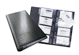 The easiest, most portable solutions for managing business cards are business card binders. Visifix Centium Business Card Album Binder Durable