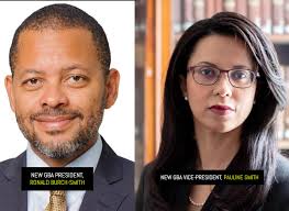 Ronald Burch-Smith is new Bar Association President; Pauline Chase elected  Vice President