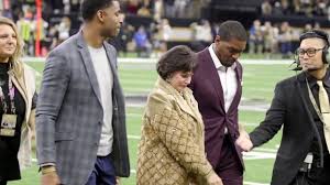 Per the saints website, she directed numerous nfl committees: Saints Owner Gayle Benson Leads Who Dat Chant Before Nfc Title Game Youtube