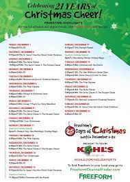 Freeform's 25 Days Of Christmas Schedule 2017 #25Daysofchristmas