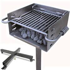 Titan Single Post Park Style Grill Charcoal Grill W Rolling Base Bbq Outdoor Click On The Image For Addition Charcoal Grill Best Charcoal Grill Outdoor Bbq