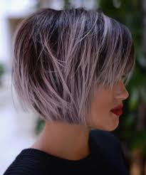 Gray hair color can be blended with other hair colors like pastel pink or purple. 70 Short Choppy Hairstyles For Any Taste Choppy Bob Layers Bangs