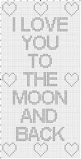 Love You To The Moon And Back C2c Bobble Stitch Crochet