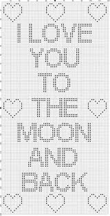 love you to the moon and back c2c bobble stitch crochet