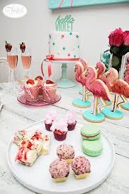 Flamingo Dessert Table Welcome Party Dessert Table Tropical Desserts Desserts