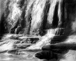 Waterfall Art Waterfall Art Waterfall Drawing Monochrome Art