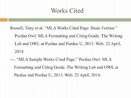 Purdue owl the the web << previous: Image De Citation Mla Citation Format Works Cited Page