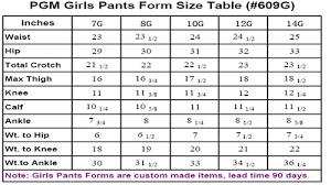 Pgm Pro 609g Girls Professional Pants Dress Form