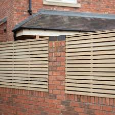 Via tom howard garden designs. Hartwood 3 X 6 Pressure Treated Contemporary Double Slatted Fence Panel