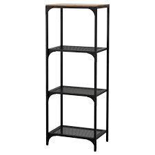 Fjallbo Shelf Unit Black 19 5 8x53 1 2 Ikea Shelf Unit Solid Wood Shelves Shelves