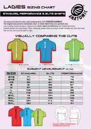 Sizing Charts Custom Sportswear