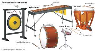A percussion instrument is struck, so any instrument that is not struck is not a percussion instrument, for example, strings: Percussion Instrument Musical Instrument Britannica