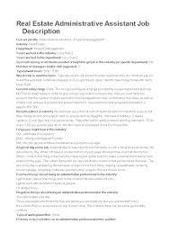 Administrative Assistant Real Estate Job Description How To Create An Admi Administrative Assistant Jobs Administrative Assistant Job Description Current Job