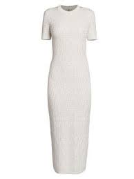 Saks Fifth Avenue Mobile In 2020 Knit Midi Dress Knit Midi Logo Knit