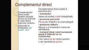 Complementul Direct Complementul Indirect Complementul PrepoziÈ›ional Cl Vi Vii Youtube