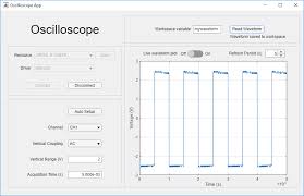 For example, dragging a label (generically named 'label'!) into the design area causes the design view to look like fig. Oscilloscope App File Exchange Matlab Central