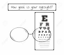 Snellen Chart For Eye Test Sharp And Blurred Chart With Letters