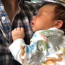 Holding this guy a little tighter this morning. After a life-changing month  of growth in every sense, I go back to work at @kare11 this afternoon. It's  a surreal feeling. For four