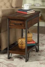 Hawoo round nesting coffee tables set of 2, industrial wooden coffee table for living room, accent end table with metal frame for small space,30 inches. Furniture Of America Cmac286 Brick Attic Series Rustic Wood Rectangular 1 Drawers End Table Appliances Connection
