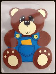 Sticker De Oso Hecho Con Papel De Gamuza Para Scrapbook Dessin