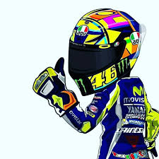 Vale Cartoon Racing Valentino Rossi Valentino Helm