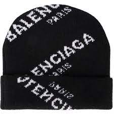 Balenciaga Logo Intarsia Beanie Hat 295 Liked On Polyvore Featuring Accessories Hats Black Couture Hats Logo Beanie Beanie Wool Logo Balenciaga Logo