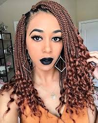 Black And Brown Box Braids With Curly Ends 25 Crochet Box Braids Hairstyles For Black Women Page 2 Of 2 Stayglam Box Braids Hairstyles Short Box Braids Medium Box Braids