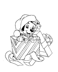 A very cute 101 dalmatian puppy is hanging in a christmas stocking. Disney Christmas Coloring Jpg 610 755 Disney Coloring Pages Dog Coloring Page Disney Colors