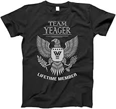 The yeager family name was found in the usa, and canada between 1840 and 1920. Amazon Com Lifetime Member Of Team Yeager Family Yeager Surname T Shirt Clothing