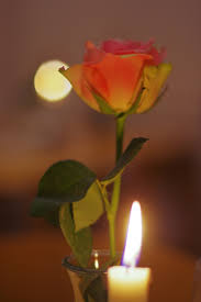 Ros och levande ljus! - Fotosidan