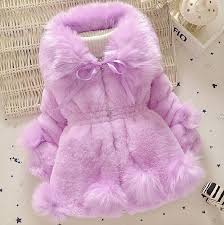 New Lavander Coats For Baby Girls Thick And Fluffy Winter Jackets For Girls Baby Girl Clothes Winter Baby Coats Girl Baby Girl Jackets
