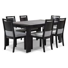 This dining table features white or black, lightweight terrazzo on top of an iron base. Black Wooden 6 Seater Dining Table Set For Home Rs 20000 Set Siddipet Furniture Id 21180415773