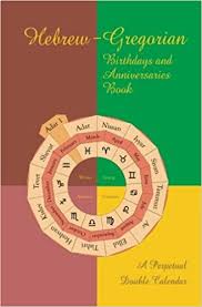 Tishri 1, 1 to 10 kislev 13761 in the jewish calendar. Hebrew Gregorian Birthdays And Anniversaries Book A Perpetual Double Calendar Cohen Jonathan E Cohen Jonathan E Cohen Jonathan E 9781497590076 Amazon Com Books