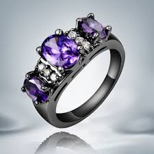 Black And Purple Rings For Couples You Can Get Incredible And Gorgeous Cheap Promise Rings On Our Website That Are Cheap Rose Gold Half He Trendy Rings Fashion Black Gold Ring Fashion Rings