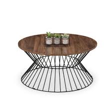 Round walnut coffee table center table midcentury modern woodworking home table decor home decor. Jersey Walnut Round Wire Coffee Table Miashome