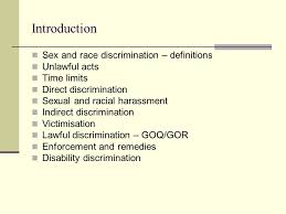 Equal Opportunity Law Sex And Race Discrimination Ppt Video Online Download