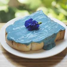 Custard From Butterfly Pea Flowers Food Shop Cafe Food Thai Dessert